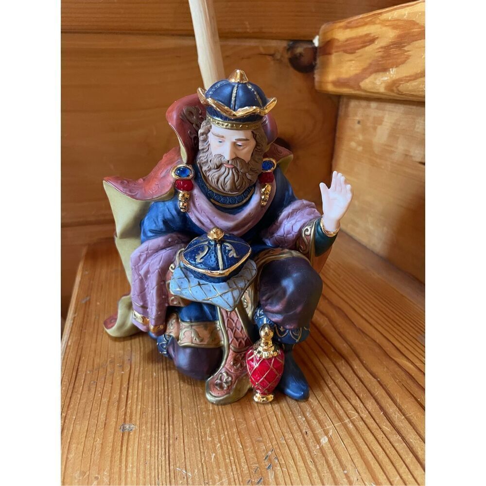 Replacement King Figure For 1999 Kirkland 13 Pc Nativity Blue Box 75177 Wise Men